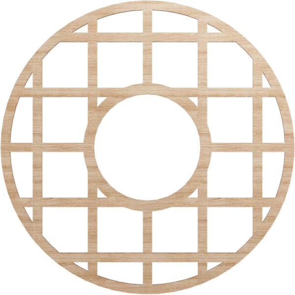 Ekena Millwork O'Neal Wood Fretwork Pierced Ceiling Medallion, Alder, 28"OD x 10 1/8"ID x 3/8"T CMWP28X28X0375ONAL - main
